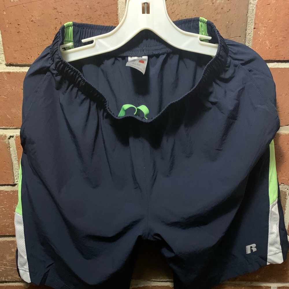 Reebok running shorts blue/neon green